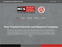 Tablet Screenshot of minnconcrete.com